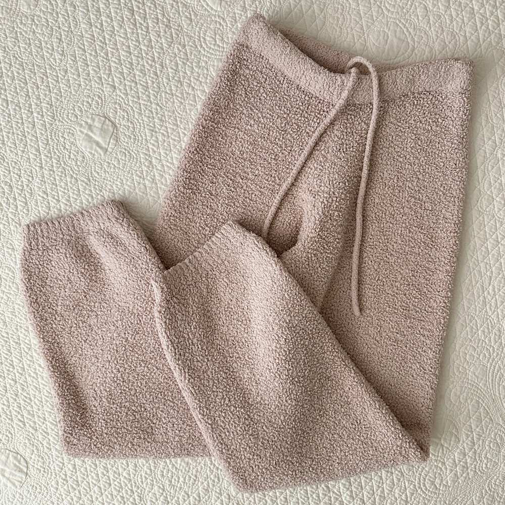 SKIMS Cozy Knit Teddy Joggers Lounge Pants in Dusk Pink Women’s S/M